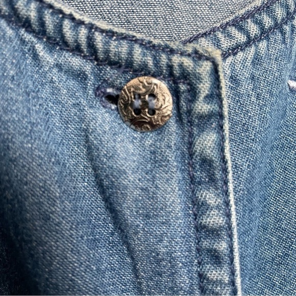 Women's Blue Denim Maxi Dress - Picture 8 of 11